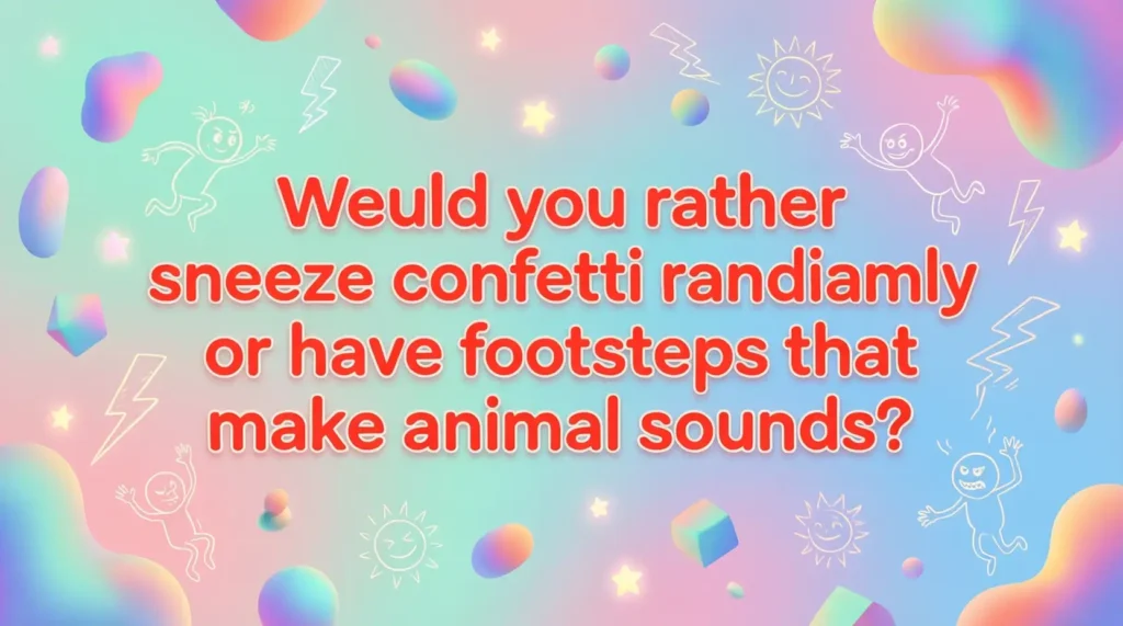 weird would you rather questions for adults​ image