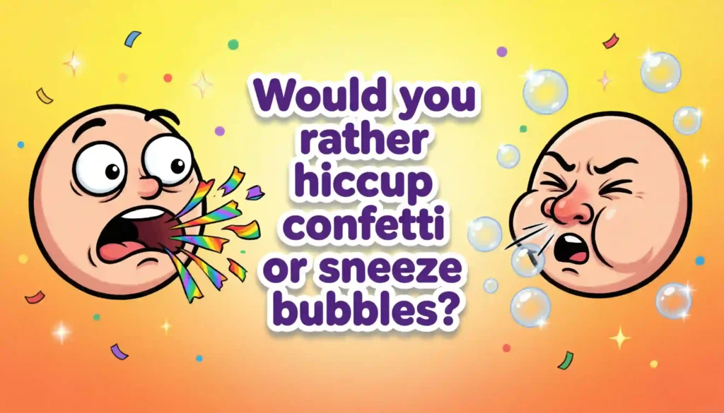 crazy funny would you rather questions image