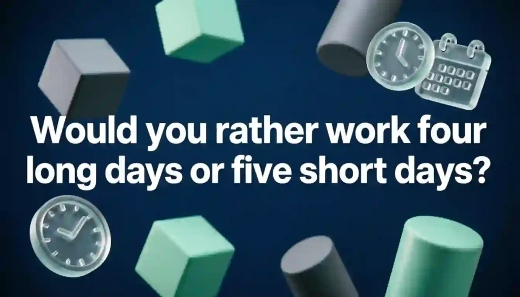 great would you rather questions for work image