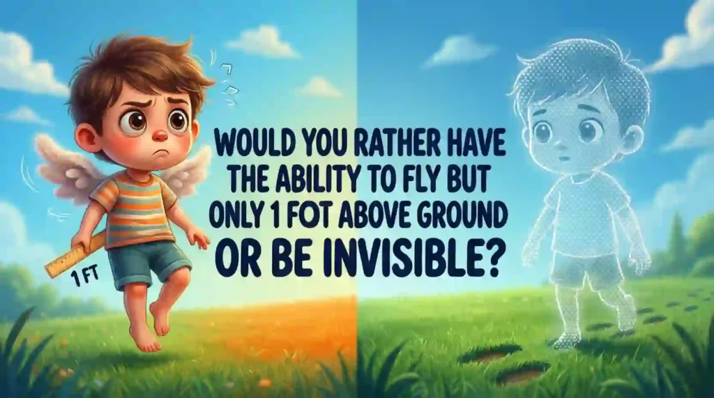 hard would you rather questions for kids image