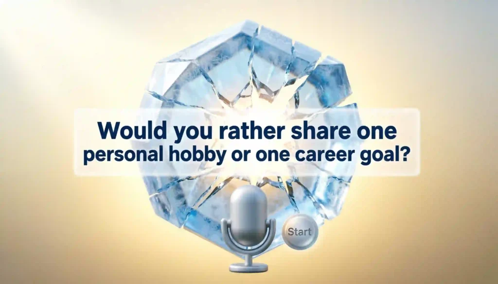 would you rather ice breaker questions for work image