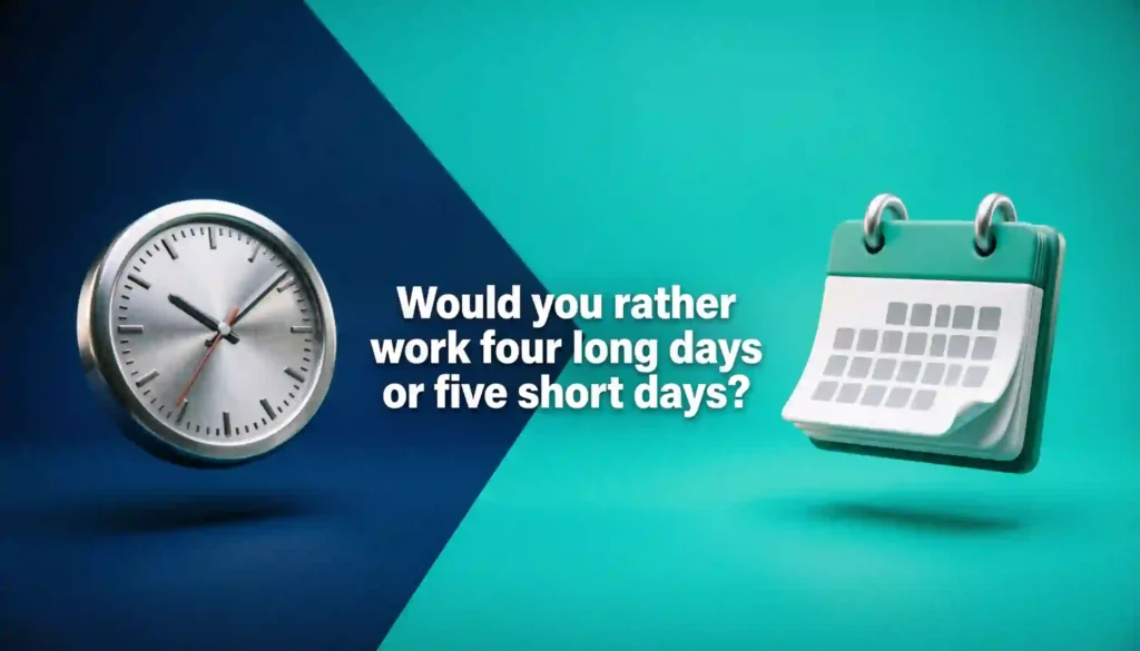 would you rather questions for work image