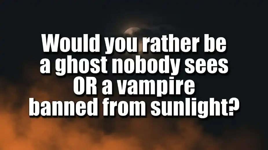 would you rather halloween questions for adults image