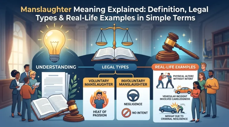 Manslaughter Meaning Explained: Definition, Legal Types & Real-Life Examples in Simple Terms