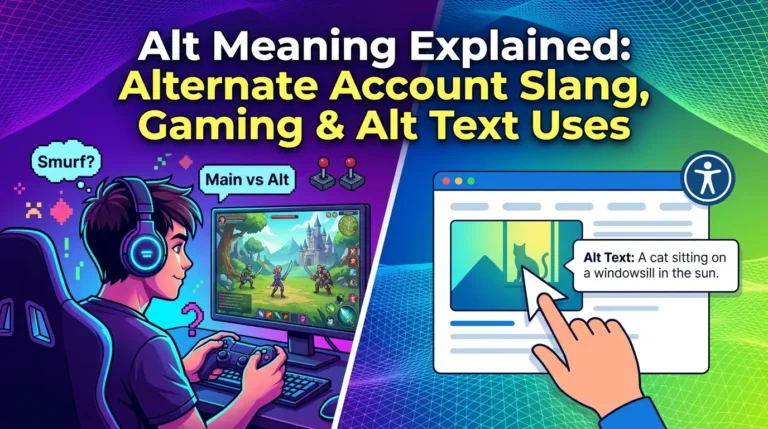Alt Meaning Explained: Alternate Account Slang, Gaming & Alt Text Uses