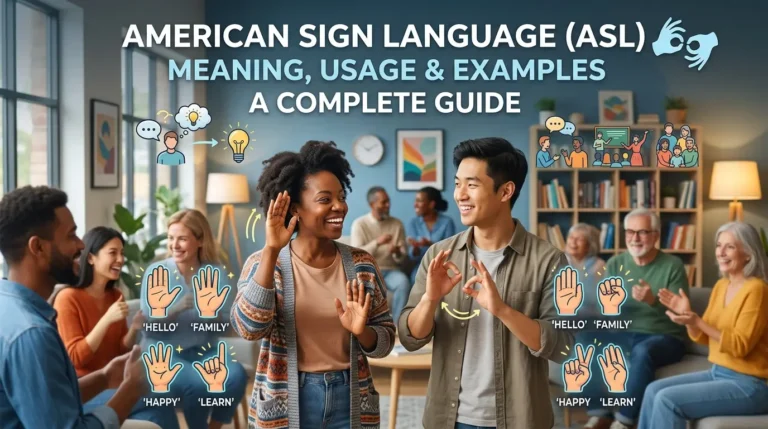American Sign Language (ASL) Meaning, Usage & Examples: A Complete Guide
