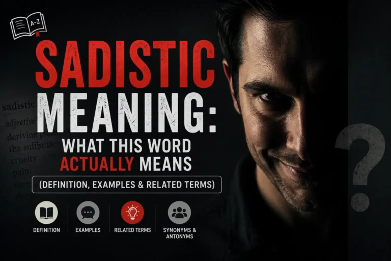 Sadistic Meaning: What This Word Actually Means (Definition, Examples & Related Terms)