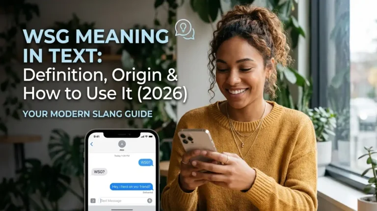 WSG Meaning in Text: Definition, Origin & How to Use It (2026)